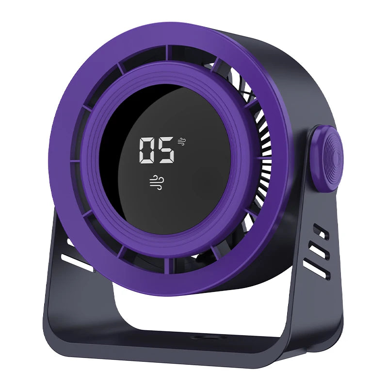 USB Silent Turbo Desk Fan — 5-Speed Desktop & Wall Mount Electric Fan 2025