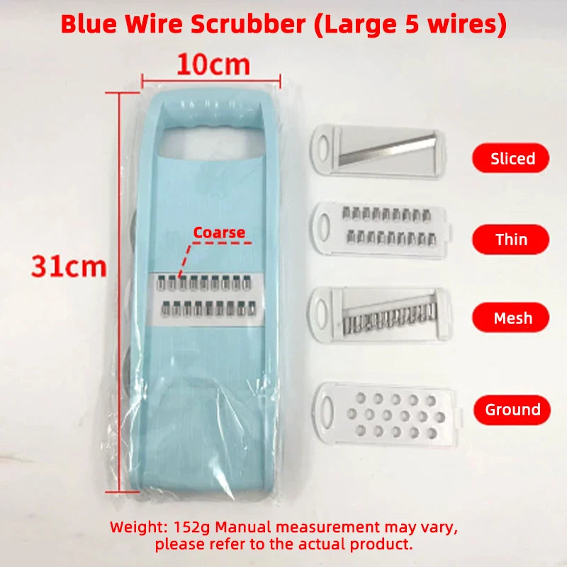 Multifunctional Vegetable Slicer & Grater — Manual Food Chopper, Dicer & Cutter