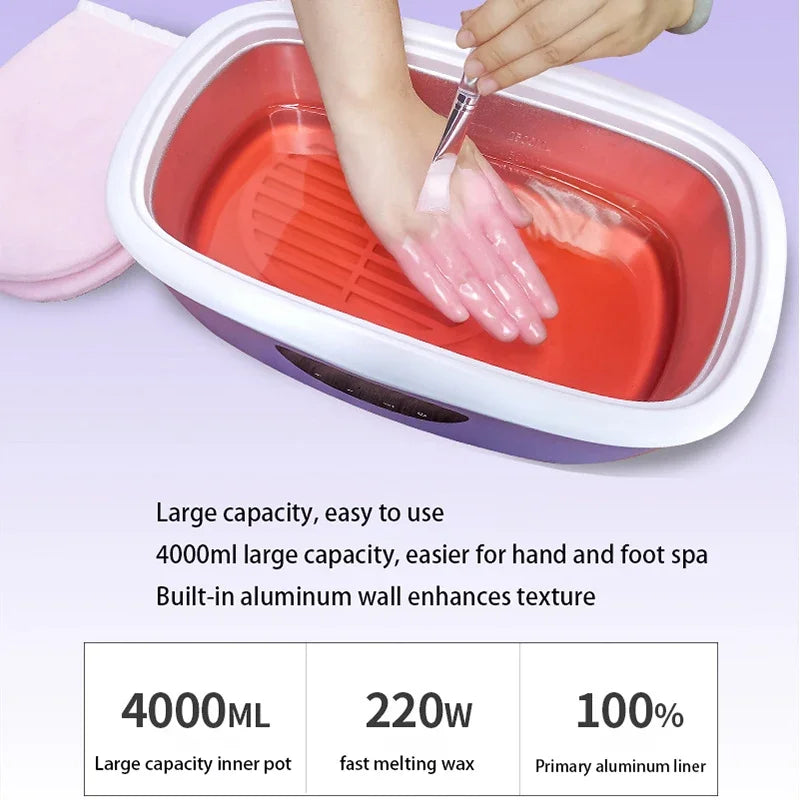 Paraffin Wax Machine 4000ml — Hand & Foot Moisturizing Wax Bath for Dry Skin