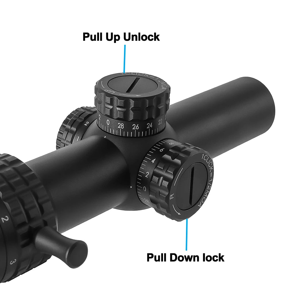 1-5X24 Tactical Optical Scope — Red & Green Illuminated Reticle Hunting Sight