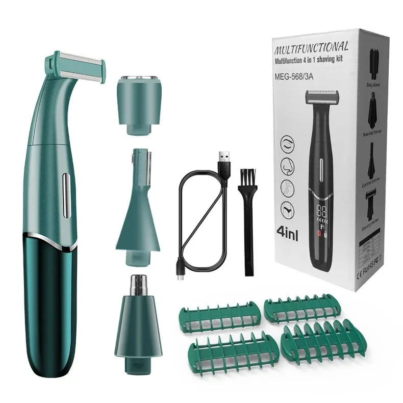 Precision Body & Intimate Area Hair Trimmer — Sensitive Skin Shaver for Men