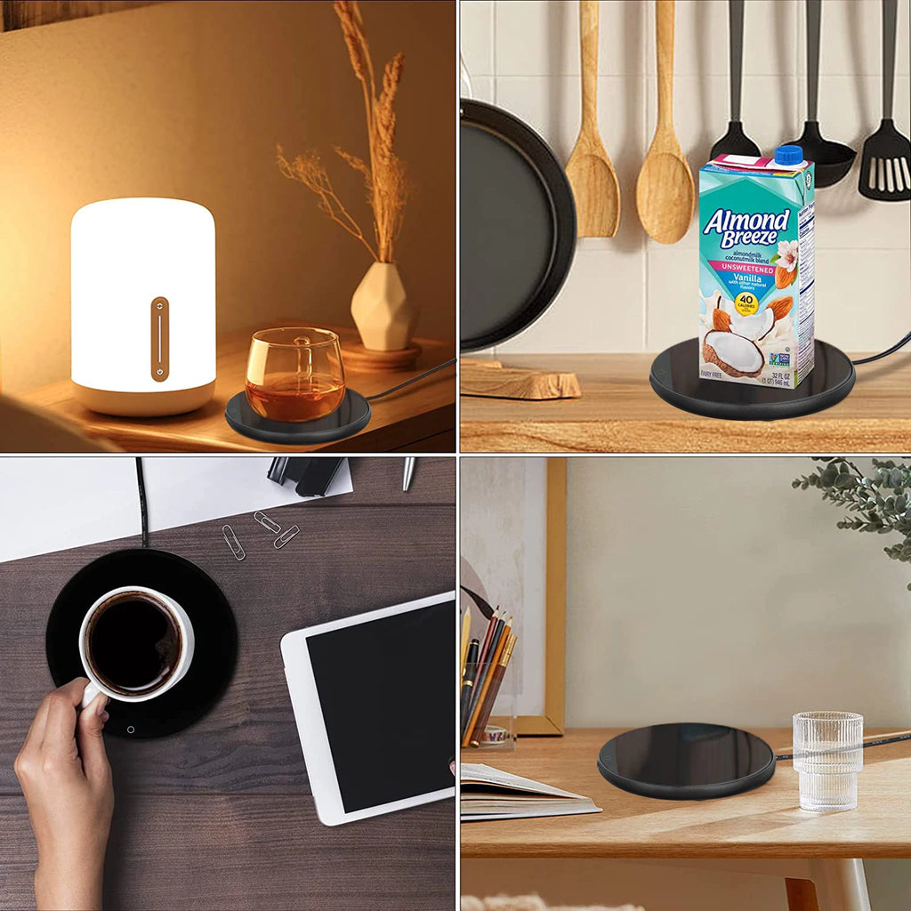 Thermostatic USB Mug Warmer Coaster — Electric Heating Plate for Coffee, Tea & Milk
