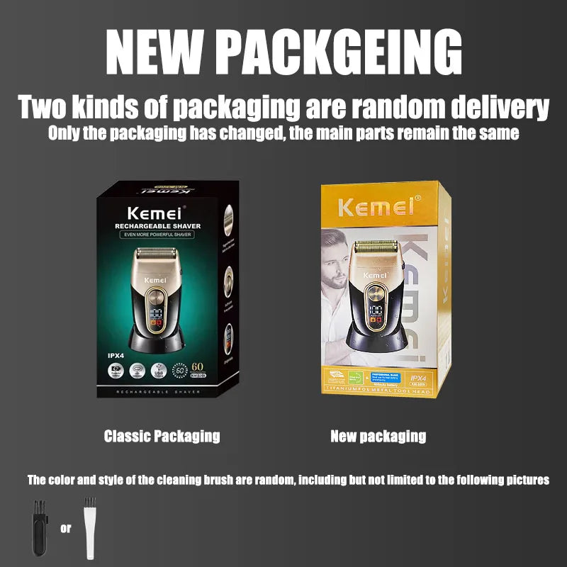 Kemei Professional Hair Clipper Kit — DLC Blade Rechargeable Cordless Barber Trimmer