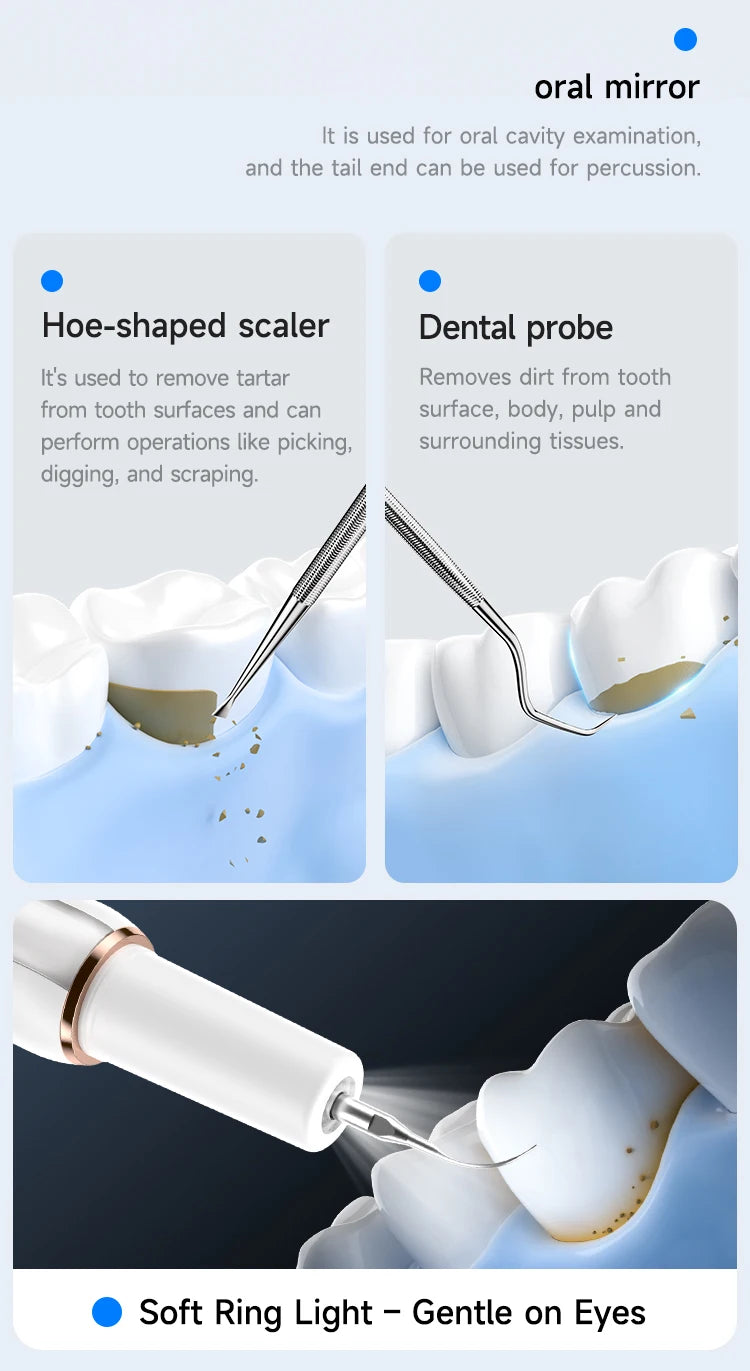 Electric Ultrasonic Dental Cleaner — 5-Mode Calculus & Tartar Remover, Teeth Whitening Oral Care