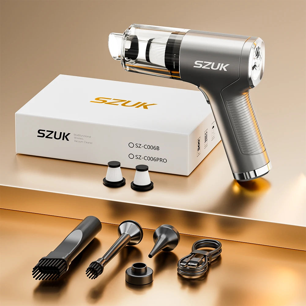 SZUK 2025 Mini Vacuum Cleaner 780000PA — Powerful Cordless Handheld & Car Blower