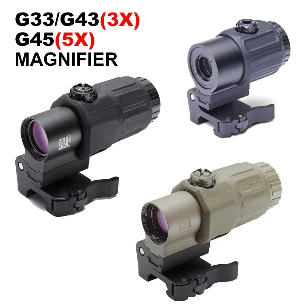 3X/5X Magnifier Scope with QD Side Mount — Compatible with G33 G43 G45 Sights