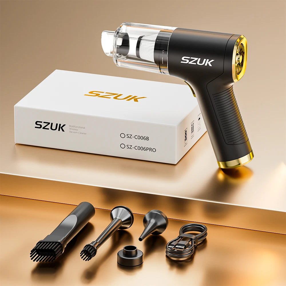 SZUK 2025 Mini Vacuum Cleaner 780000PA — Powerful Cordless Handheld & Car Blower