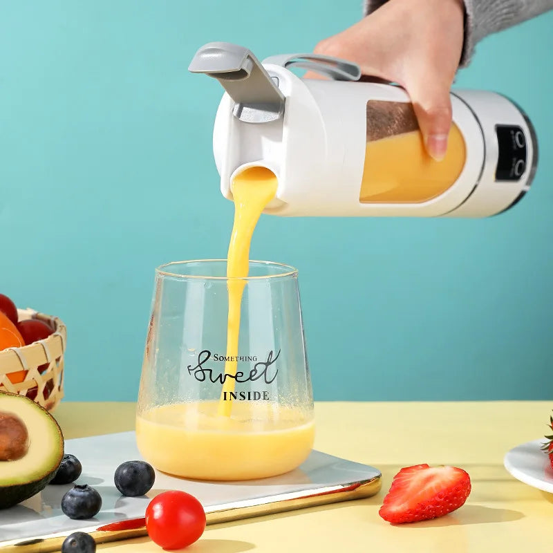 2025 Mini Electric Juicer 450ml — Powerful Motor, Digital Display, Crushed Ice