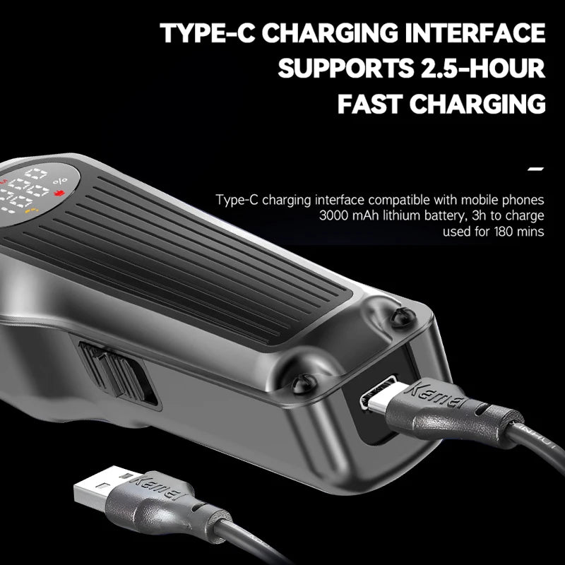 Kemei KM-1699 Powerful Hair Trimmer — Professional Electric Clipper for Men