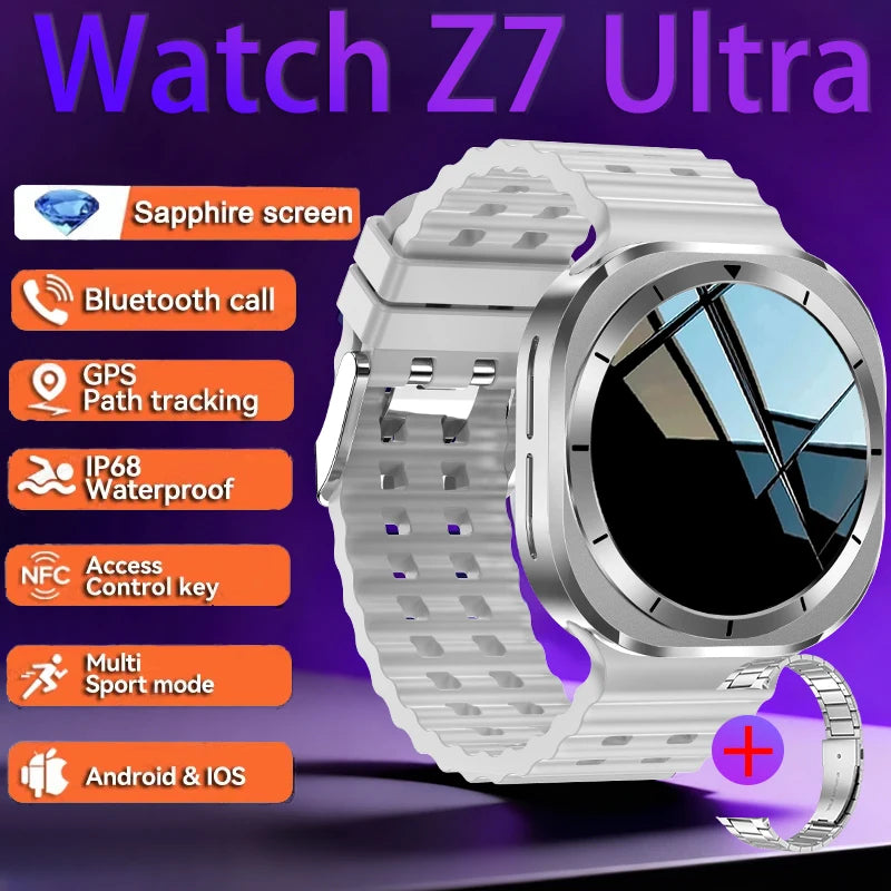 2026 Watch 7 Ultra Smartwatch — 3D Display, GPS, NFC & Compass for Men & Women
