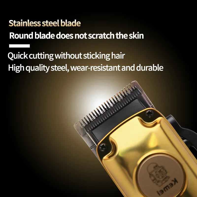 Kemei Professional Hair Clippers Electric Cordless Hair Trimmer with LCD Display USB Rechargeable Hair Cutting Machine for Men