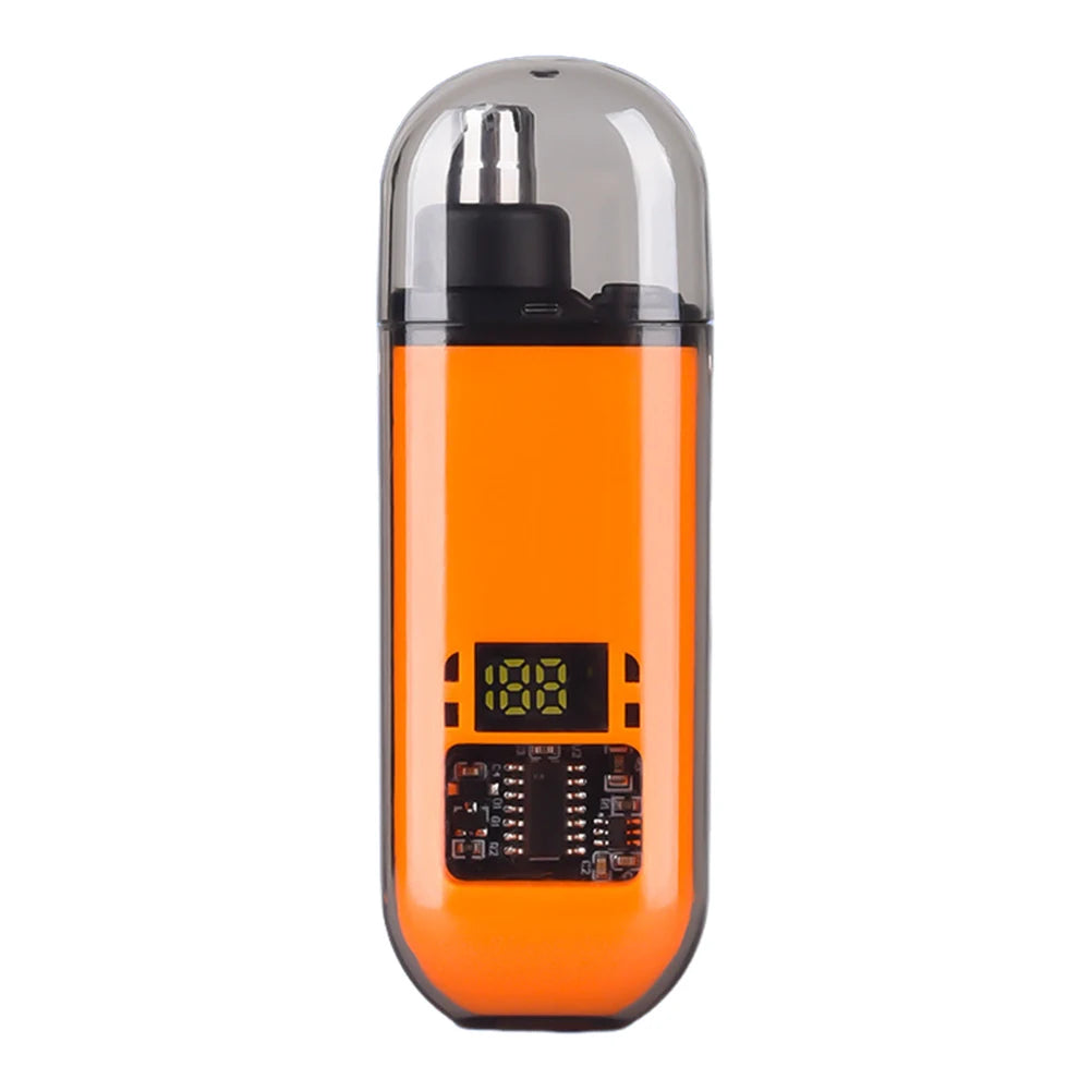 Portable Ear & Nose Hair Trimmer — Digital Display, Painless Electric Eyebrow & Beard Shaver
