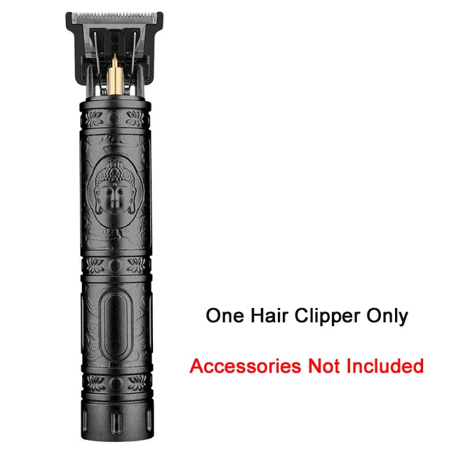 Professional Beard & Hair Trimmer — Zero-Gap T-Blade, LCD Display & Hair Shears Kit for Men