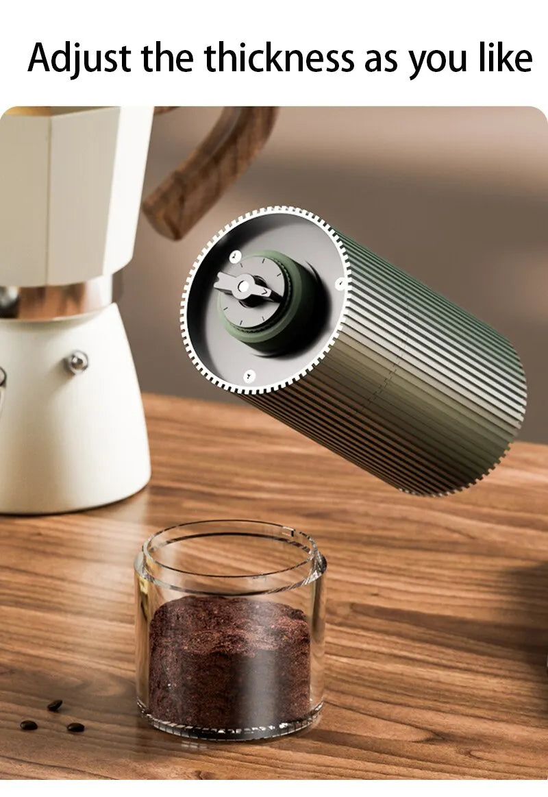 Electric Coffee Grinder with LED Display — Rechargeable Portable Automatic Pepper & Spice Mill