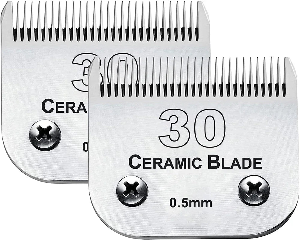 Detachable Ceramic Dog Grooming Blade — Compatible with Andis, Wahl KM & Oster A5 Clippers (2-Pack)