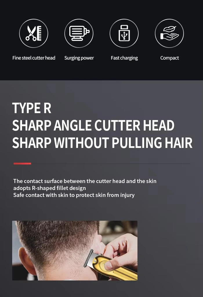 Kemei KM-679 Professional Hair Trimmer — Electric Cordless Clipper for Men