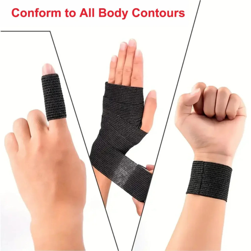 Tattoo Machine Bandage Wrap Set — Soft Elastic Non-Woven Grip Cover
