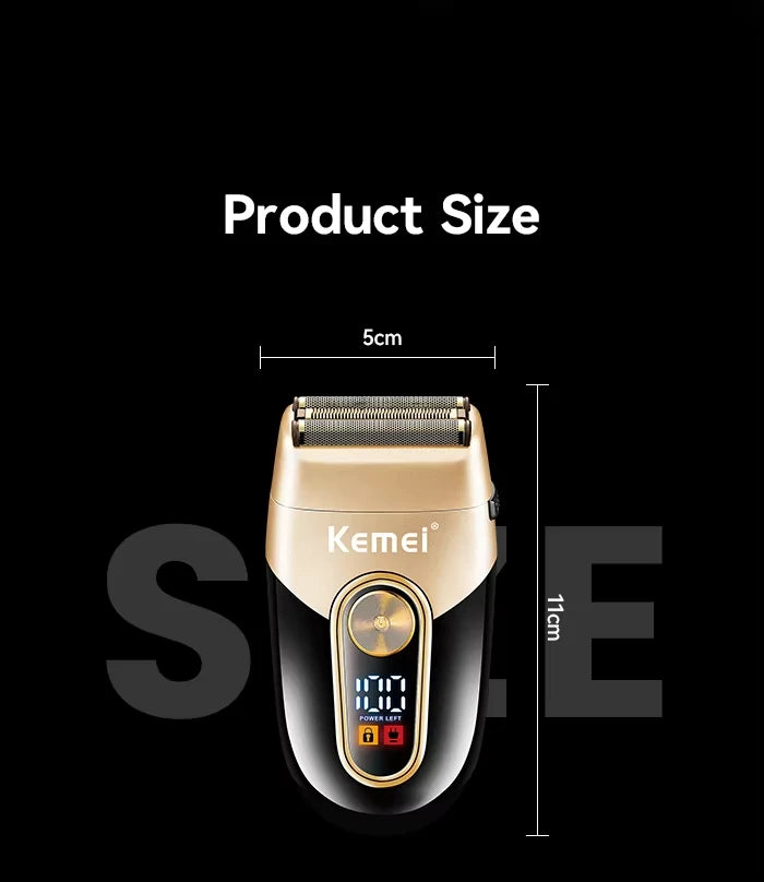 Kemei Professional Hair Clipper Kit — DLC Blade Rechargeable Cordless Barber Trimmer