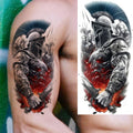 Spartan Warrior Temporary Tattoo — Realistic Waterproof Body Art