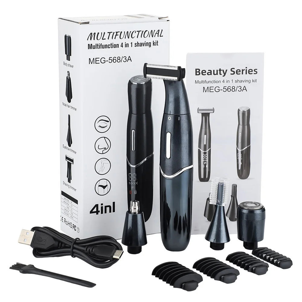 Precision Body & Intimate Area Hair Trimmer — Sensitive Skin Shaver for Men