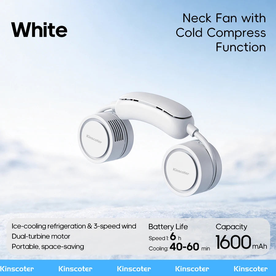 Portable Neck Fan with Cold Compress — 3-Speed 800mAh Sports Cooling Fan for Outdoor Travel