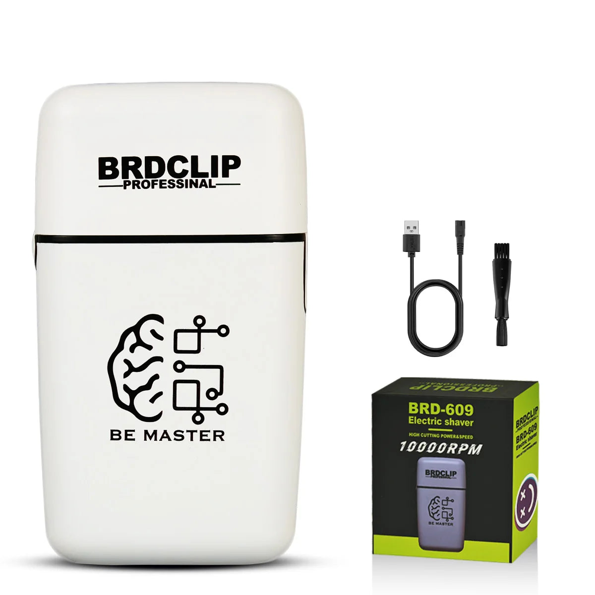 BRDCLIP Rechargeable Electric Shaver — Men's Cordless Razor for Smooth Daily Shaving