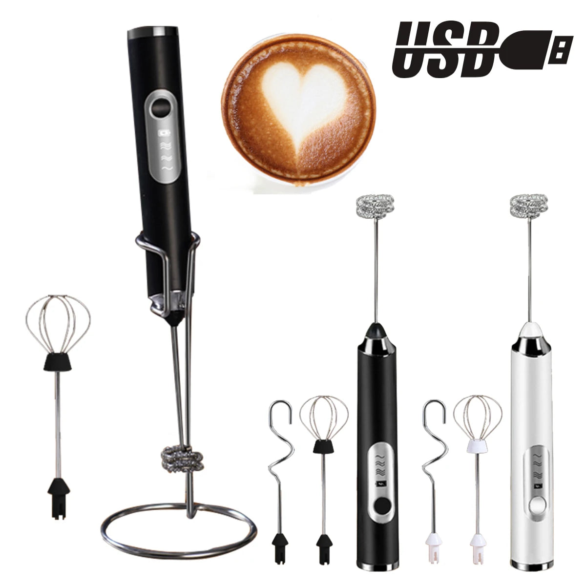 Mini Electric Milk Frother — Wireless Handheld Foam Maker for Cappuccino & Coffee
