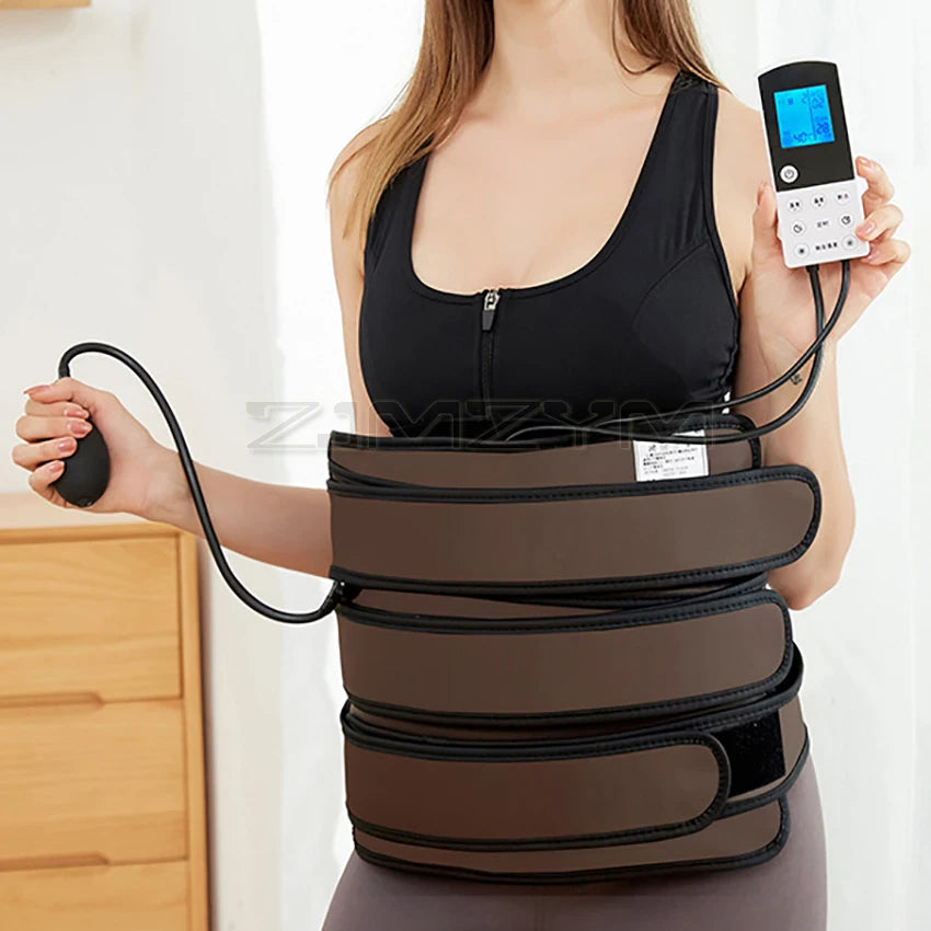 Electric Abdominal Belt Massager Hot compress Abdomen Burning Fat Heating Weight Loss Slimming Belt Temperature Adjustable