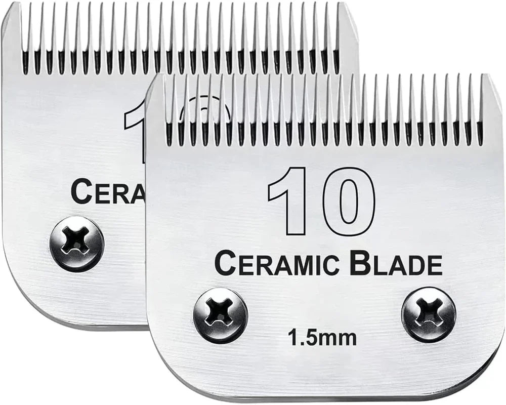 Detachable Ceramic Dog Grooming Blade — Compatible with Andis, Wahl KM & Oster A5 Clippers (2-Pack)