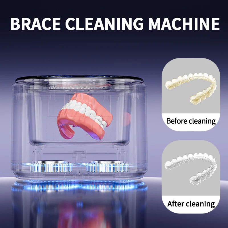 USB Electric Ultrasonic Denture & Retainer Cleaner — Multi-Function Dental Care Box