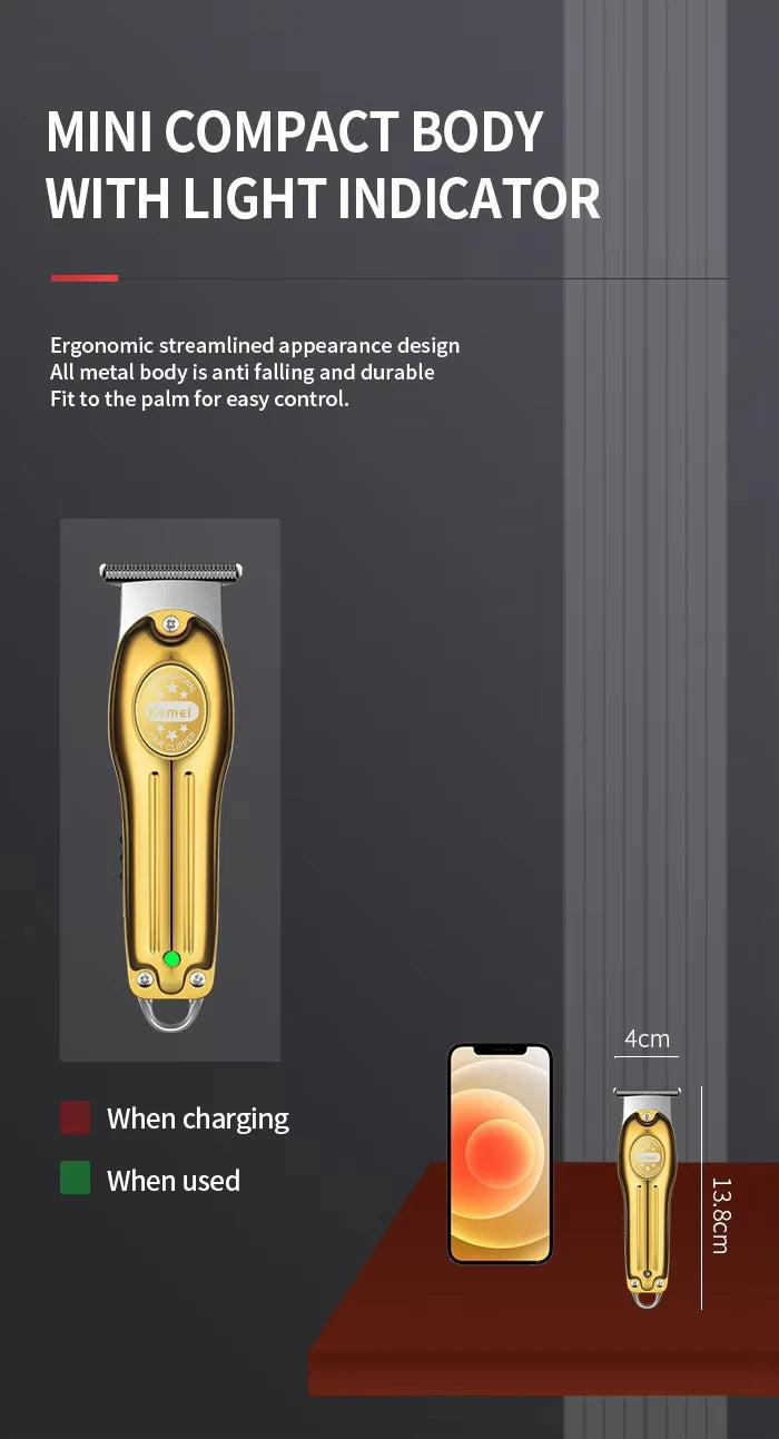 Kemei KM-679 Professional Hair Trimmer — Electric Cordless Clipper for Men