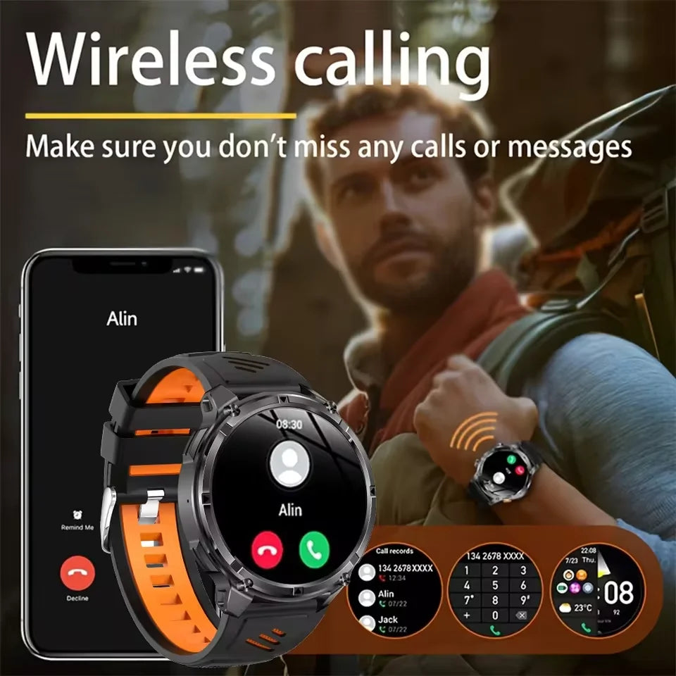 2026 T-Rex3 Pro Military Smartwatch — 1100mAh, GPS, 5ATM Waterproof & Compass