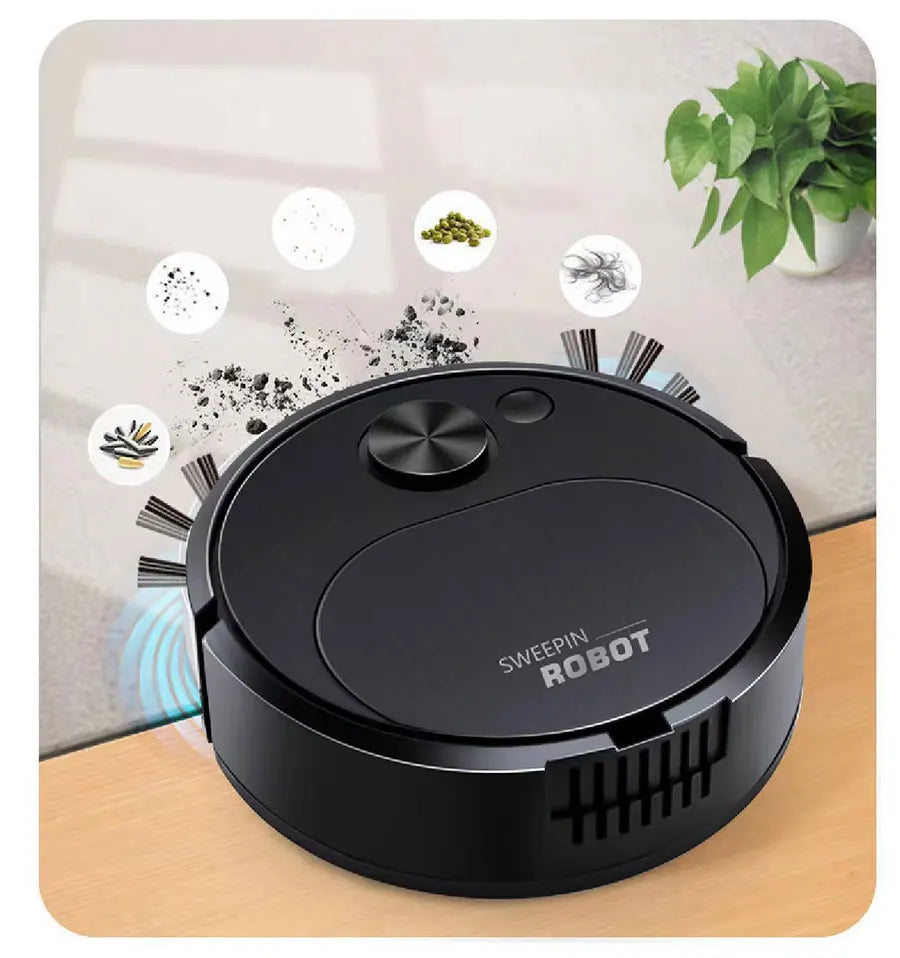 Smart USB Sweeping Robot 3-in-1 — 1800Pa Wireless Vacuum & Mop for Home & Office