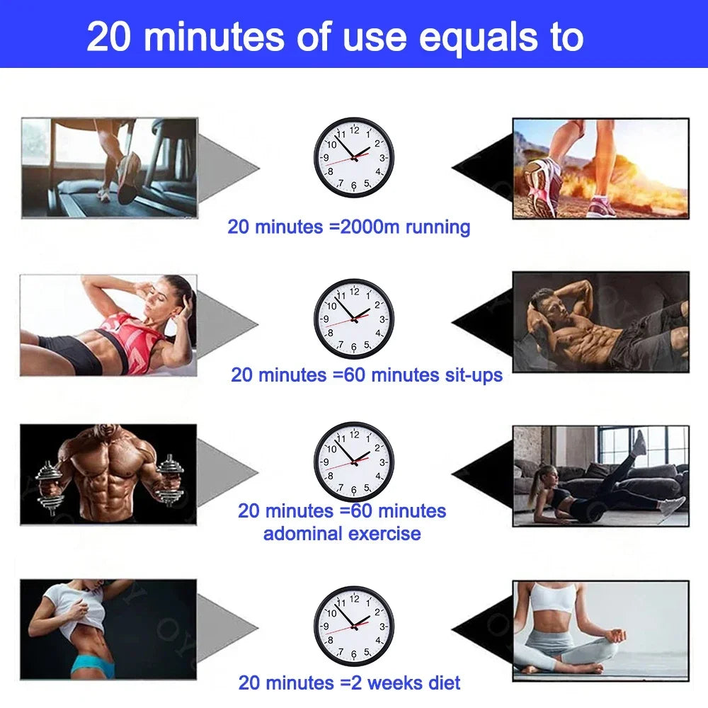 Smart EMS Muscle Stimulator Electric Wireless Abs Fitness Trainer Abdominal Training Weight Loss Stickers Body Slimming Massager