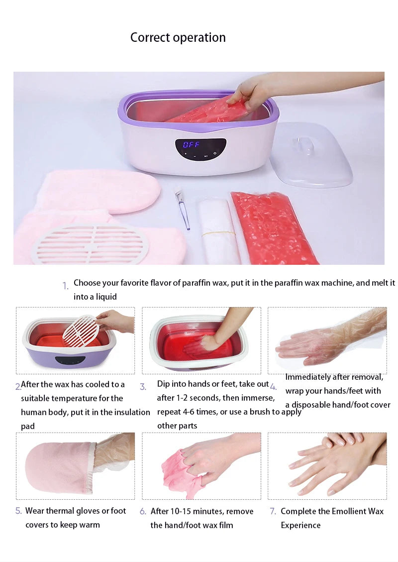 Paraffin Wax Machine 4000ml — Hand & Foot Moisturizing Wax Bath for Dry Skin