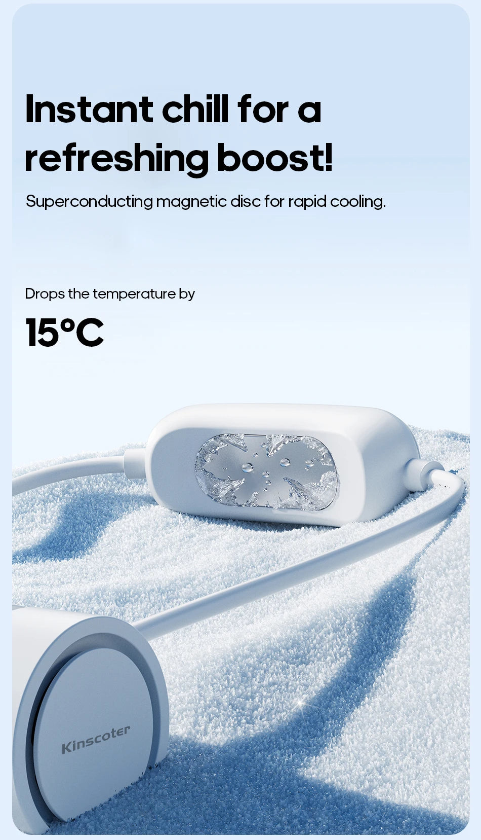 Portable Neck Fan with Cold Compress — 3-Speed 800mAh Sports Cooling Fan for Outdoor Travel