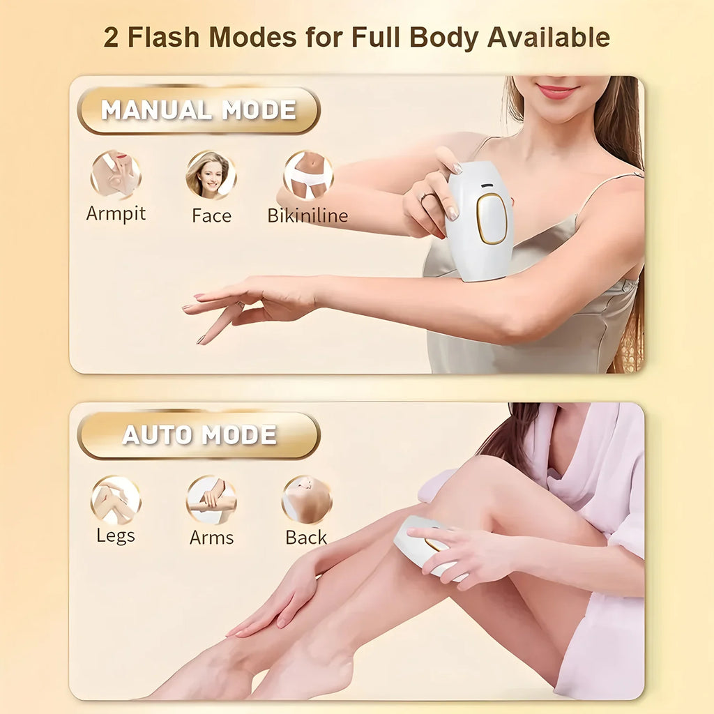 IPL Laser Hair Removal Handset — Painless Electric Depilator for Women & Men at Home
