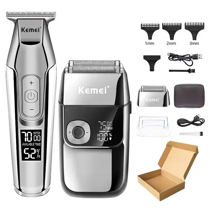 Kemei KM-5027 Original Cordless Electric Hair Clipper Rechargeable Hair Trimmer KM-2028 Shaver for Men USB Charging Razor Barber