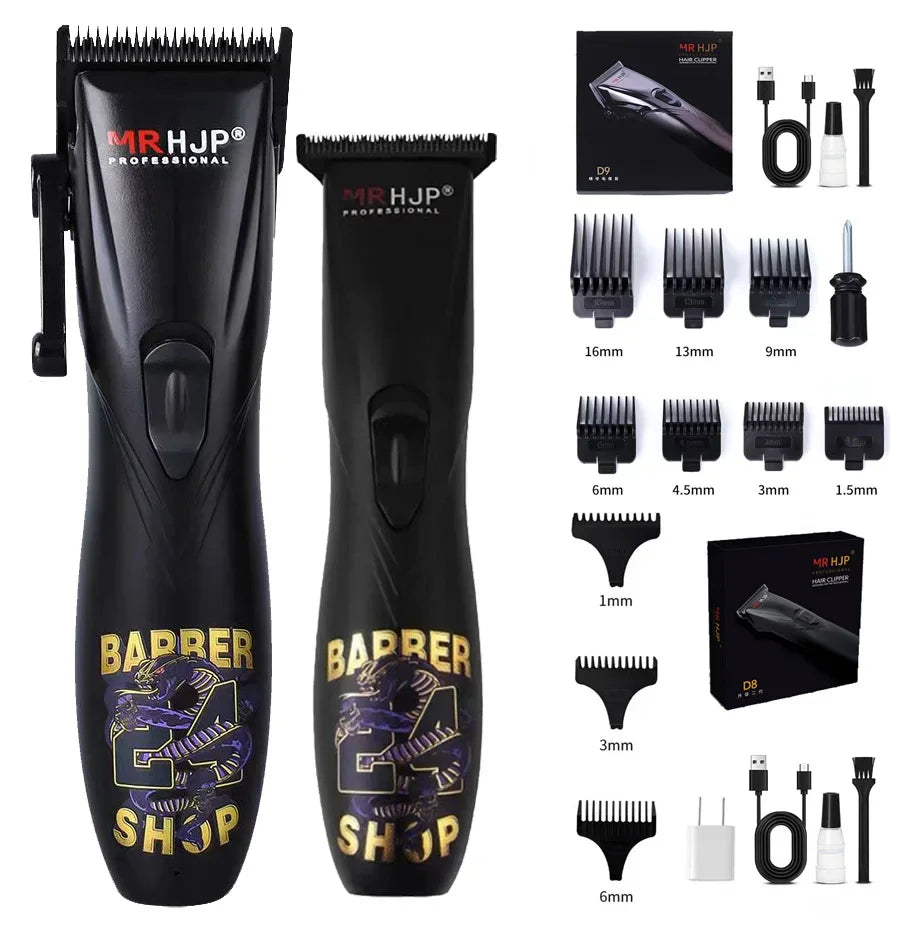 D8 Professional Hair Clipper — DLC Ceramic Blade 7200RPM Oil Head Engraving Trimmer