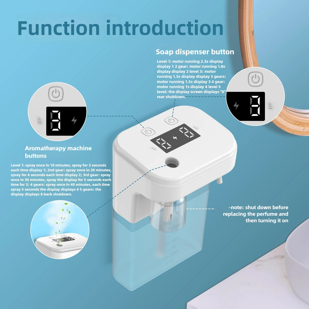 2-in-1 Automatic Foam Soap Dispenser & Aromatherapy Machine — Infrared Sensor Fragrance Diffuser