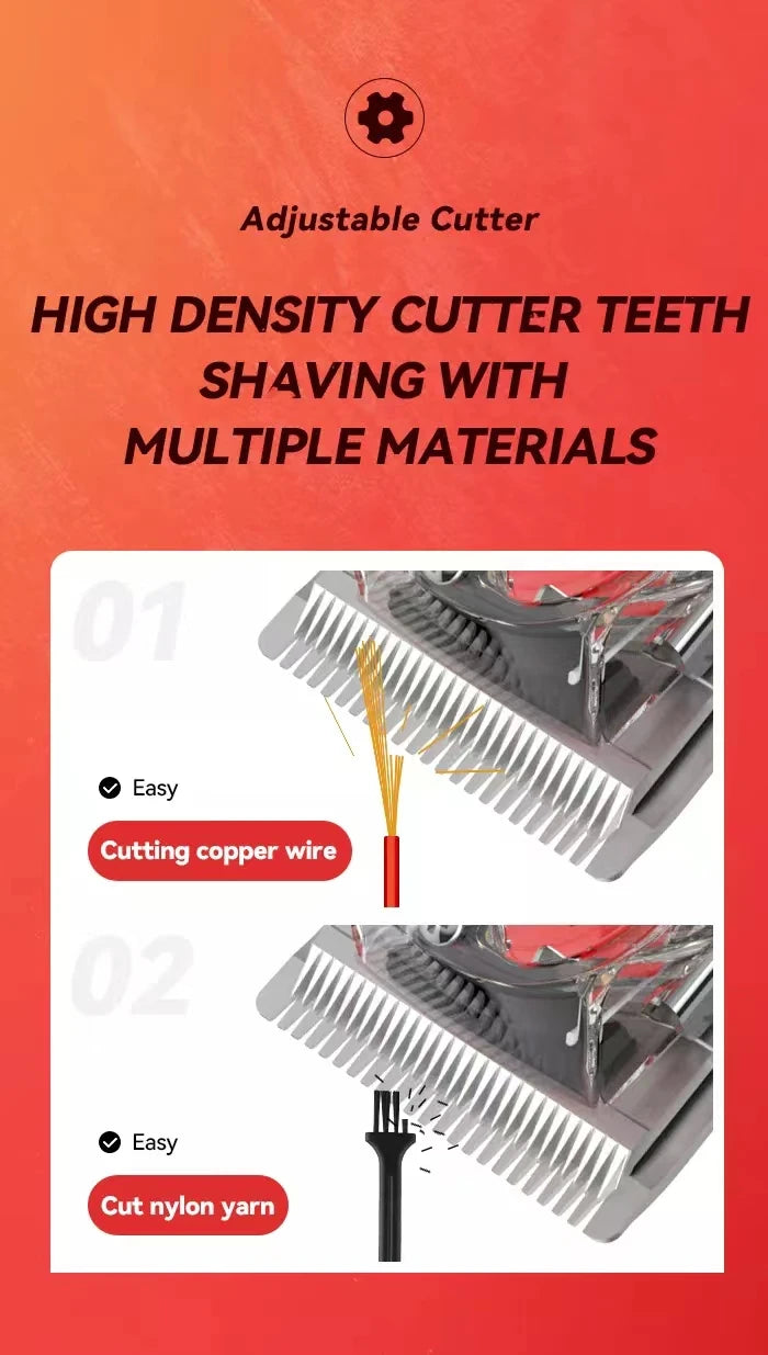 Kemei Rechargeable Hair Cutting Machine Barber Shop Fade Hair Clippers 10W Cordless Trimmer Transparent Cover Red Base KM-1761