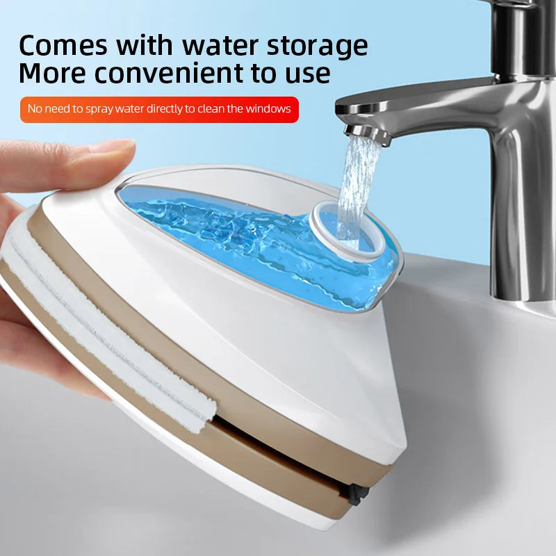 Magnetic Double-Layer Window Cleaner — Automatic Water Discharge Glass Wiper Tool