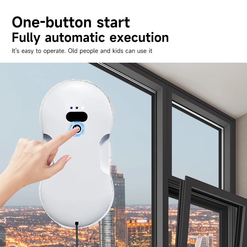 DIVEDEER Dual-Surface Window Cleaning Robot — Remote-Controlled Auto Glass Mist Spray Cleaner