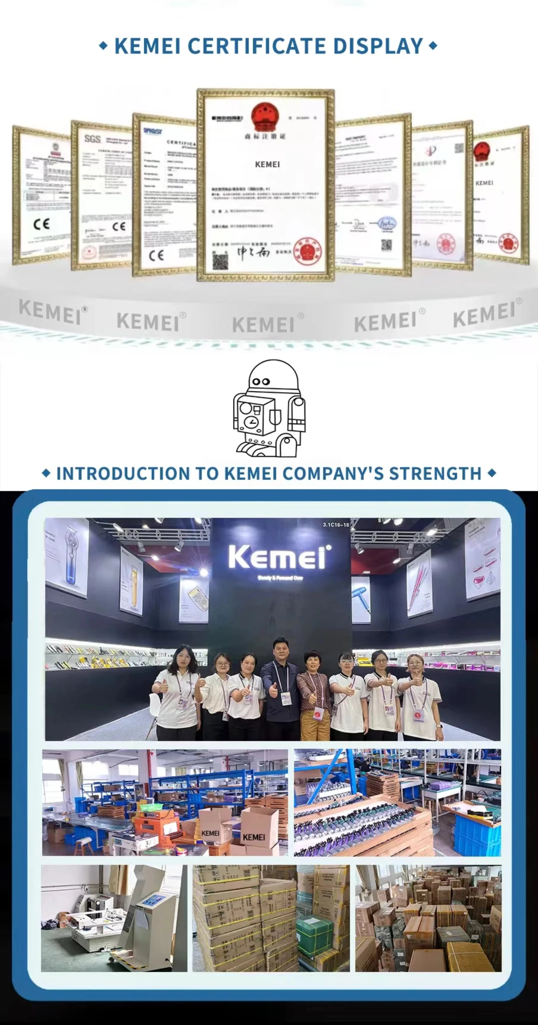 Kemei KM-1677 Professional Barber Shears — Men & Women's Gift Hair Scissors Set