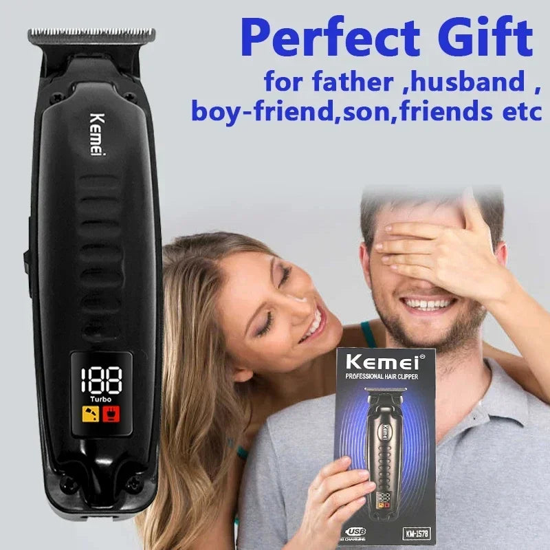 Kemei KM-1578 Rechargeable Men's Hair Clipper — Professional Electric Trimmer