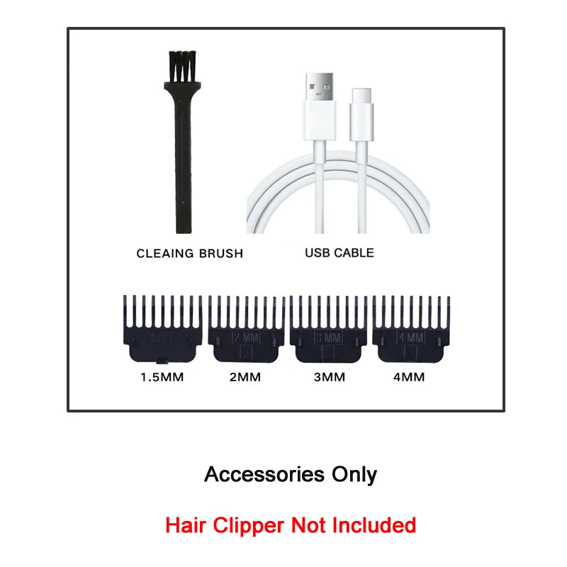 Professional Beard & Hair Trimmer — Zero-Gap T-Blade, LCD Display & Hair Shears Kit for Men