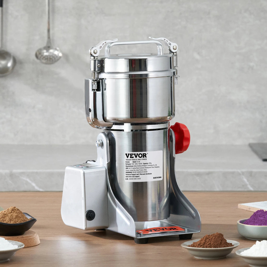 SucceBuy Commercial Grain Mill Grinder — 150-2500g Electric Swing Spice Grinder