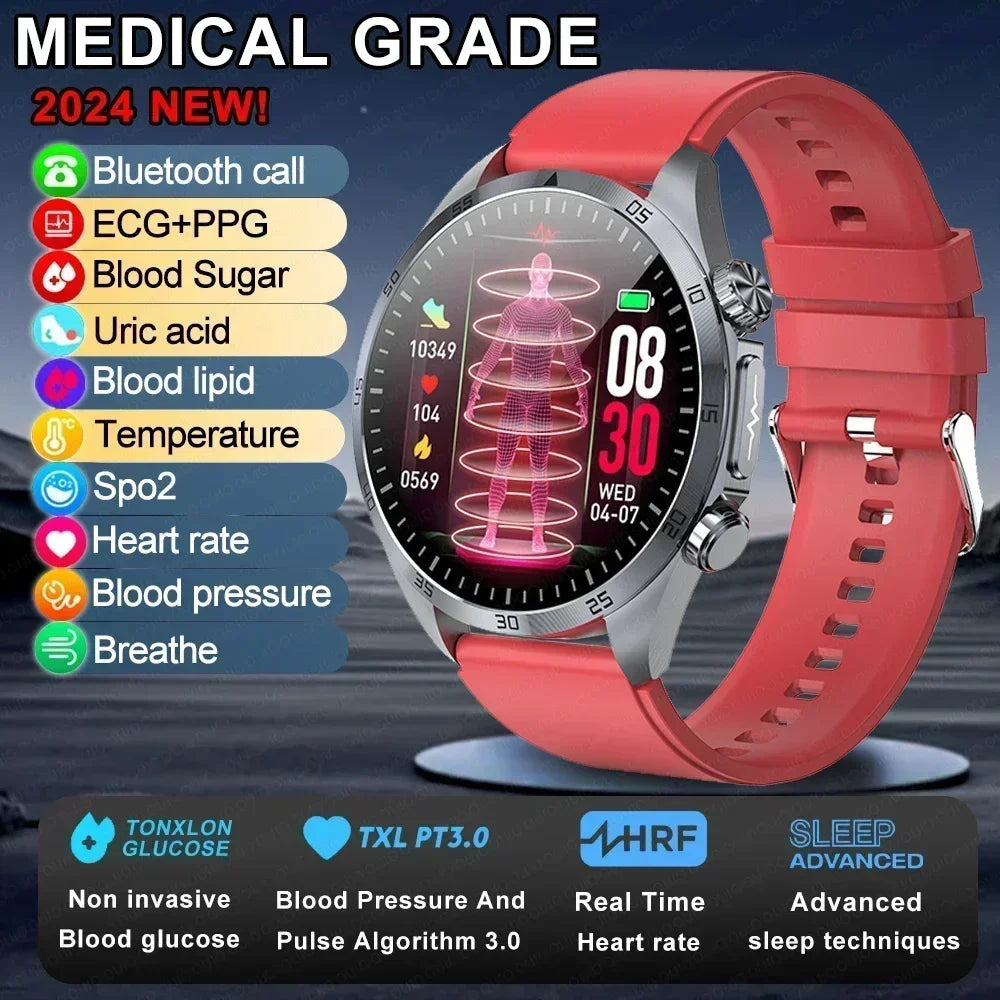 2026 Medical Grade Electropathy Smartwatch — ECG+PPG Blood Sugar, Lipid & Uric Acid