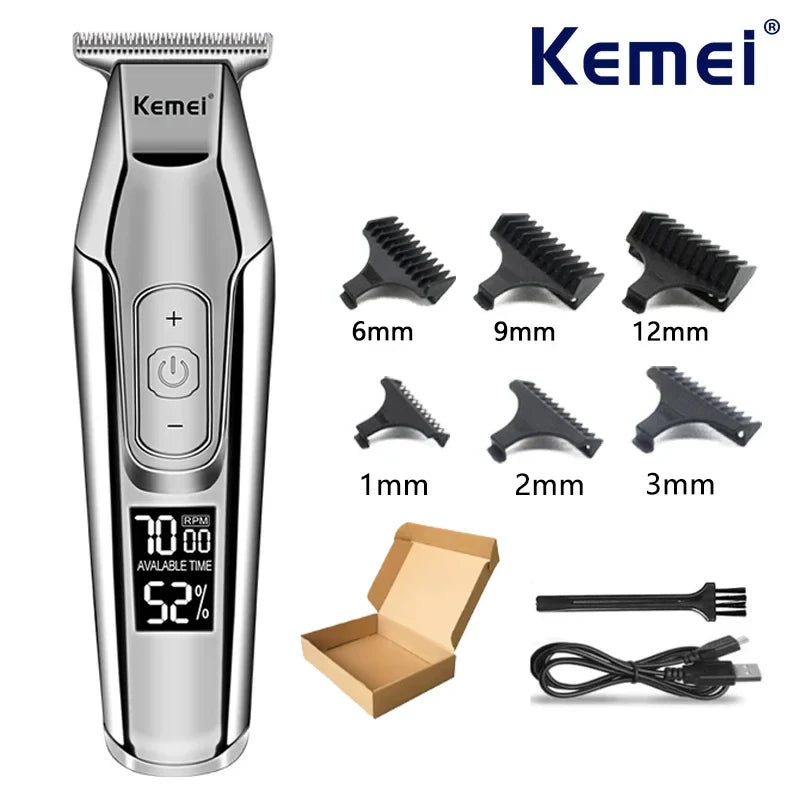 Kemei KM-5027 Original Cordless Electric Hair Clipper Rechargeable Hair Trimmer KM-2028 Shaver for Men USB Charging Razor Barber
