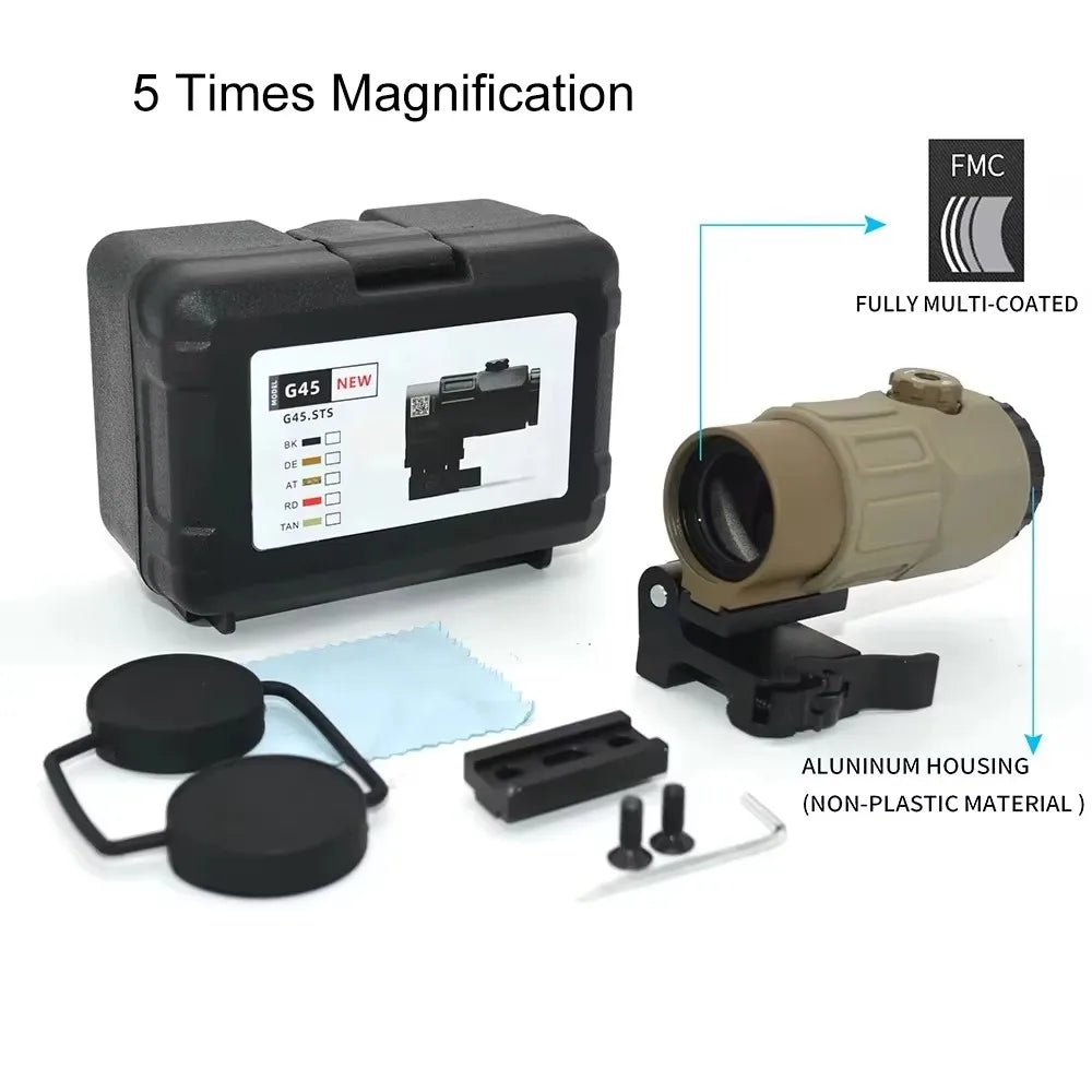 3X/5X Magnifier Scope with QD Side Mount — Compatible with G33 G43 G45 Sights